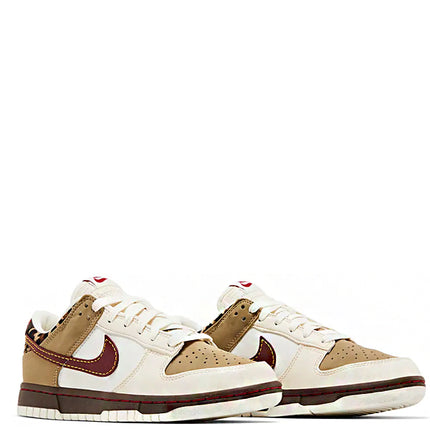 Nike Dunk Low Retro Khaki Team Red Pearl White