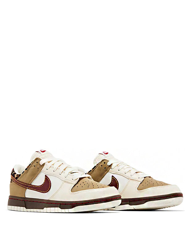 Nike Dunk Low Retro Khaki Team Red Pearl White