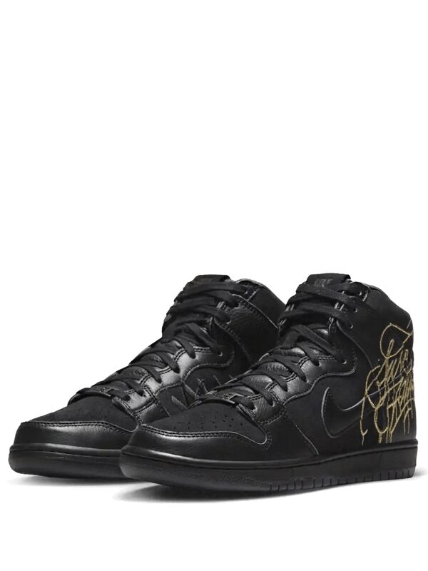 Nike SB Dunk High Pro Black and Metallic Gold