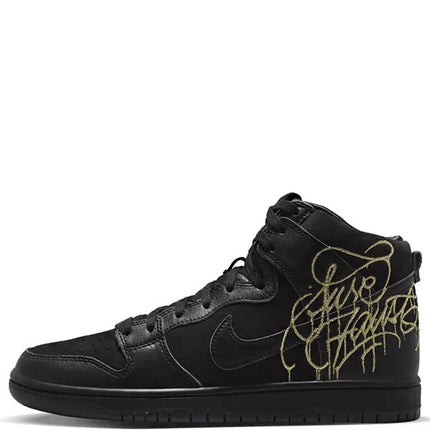 Nike SB Dunk High Pro Black and Metallic Gold