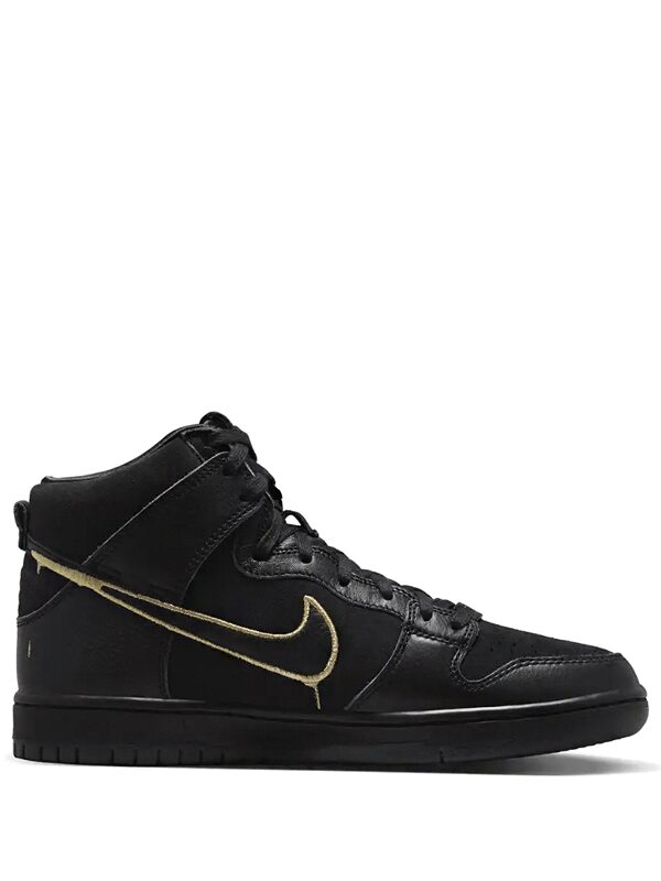 Nike SB Dunk High Pro Black and Metallic Gold