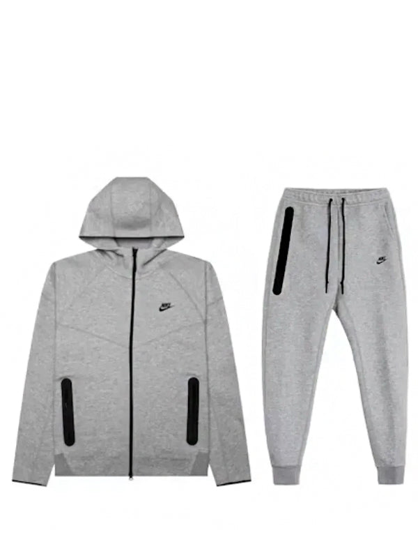 Nike Sportswear Tech Fleece Full-Zip Hoodie & Joggers Set Dark Heather Grey/Black