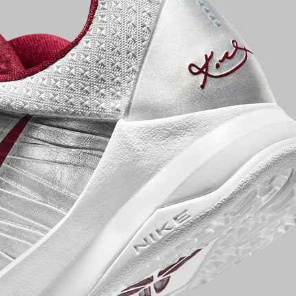 Nike Kobe 5 Protro Lower Merion Aces Away Metallic Silver White Team Red