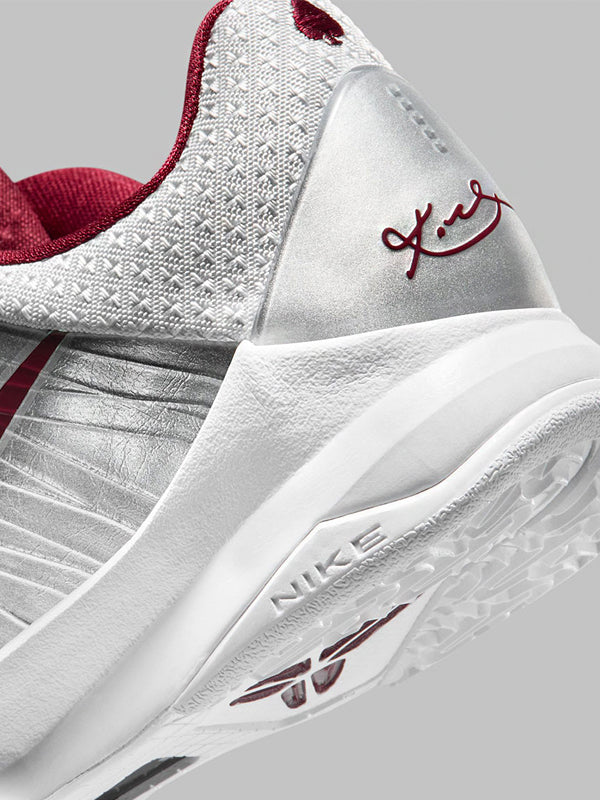 Nike Kobe 5 Protro Lower Merion Aces Away Metallic Silver White Team Red