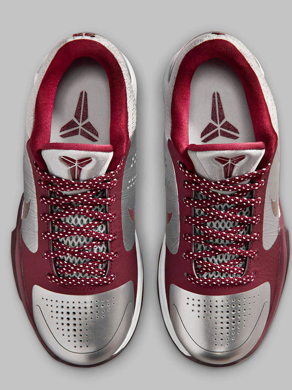 Nike Kobe 5 Protro Lower Merion Aces Away Metallic Silver White Team Red