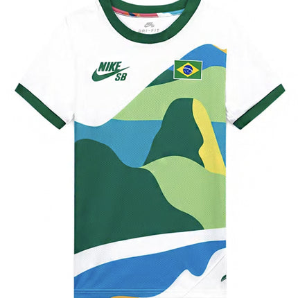 Nike SB x Parra Brazil Federation Kit Crew (Youth) Jersey White/Clover