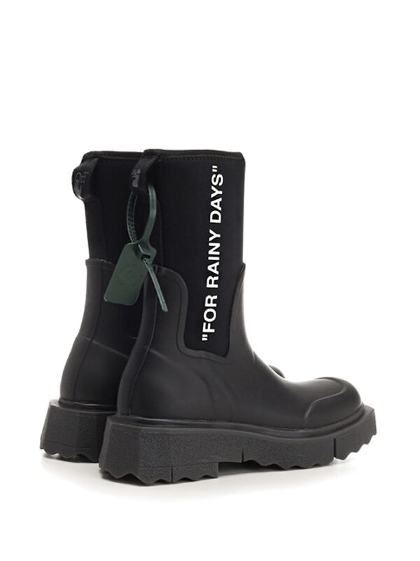 OFF-WHITE For Rainy Days Rain Boot Black
