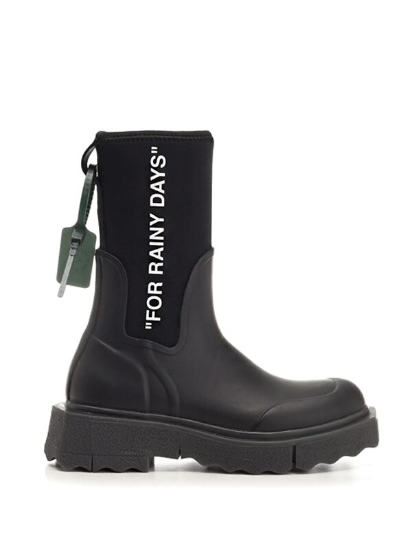 OFF-WHITE For Rainy Days Rain Boot Black