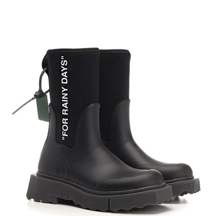 OFF-WHITE For Rainy Days Rain Boot Black