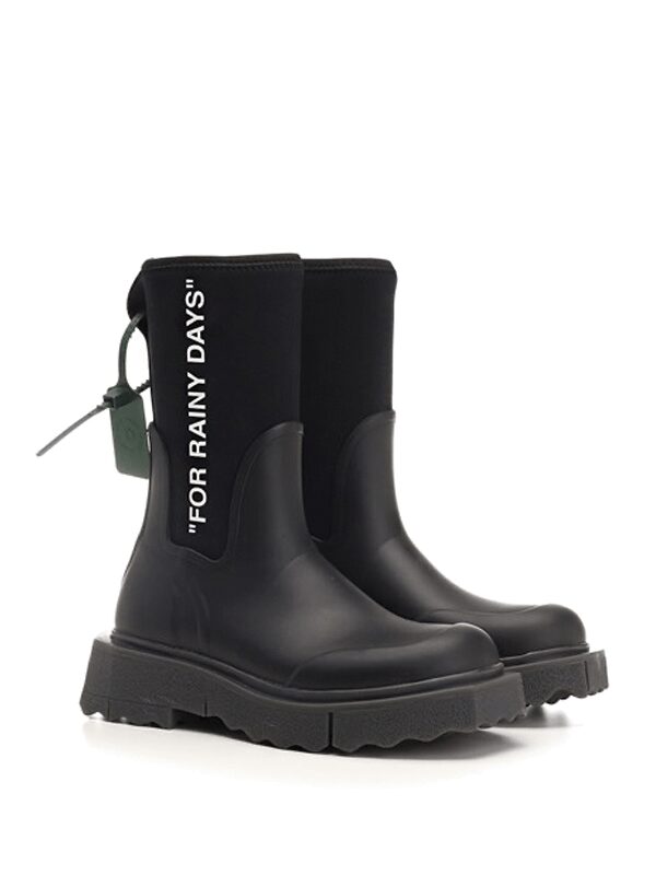 OFF-WHITE For Rainy Days Rain Boot Black
