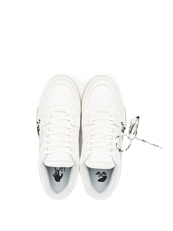 OFF-WHITE Out Of Office OOO Low Tops For Walking White Black