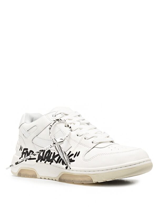 OFF-WHITE Out Of Office OOO Low Tops For Walking White Black