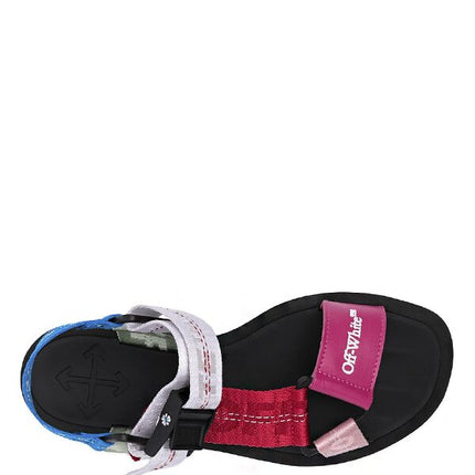 OFF-WHITE Trek Flat form Sandals Black Multicolor