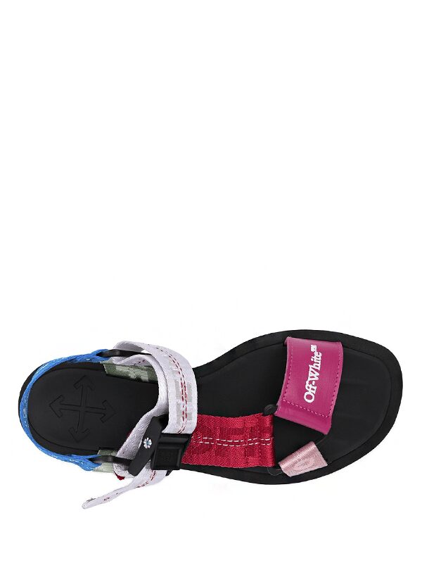 OFF-WHITE Trek Flat form Sandals Black Multicolor