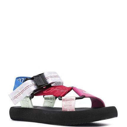 OFF-WHITE Trek Flat form Sandals Black Multicolor