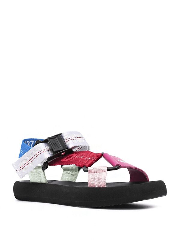 OFF-WHITE Trek Flat form Sandals Black Multicolor