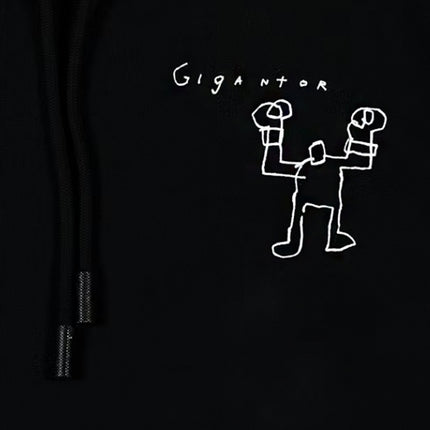 OFF-WHITE Basquiat Graphic Hoodie Black/White