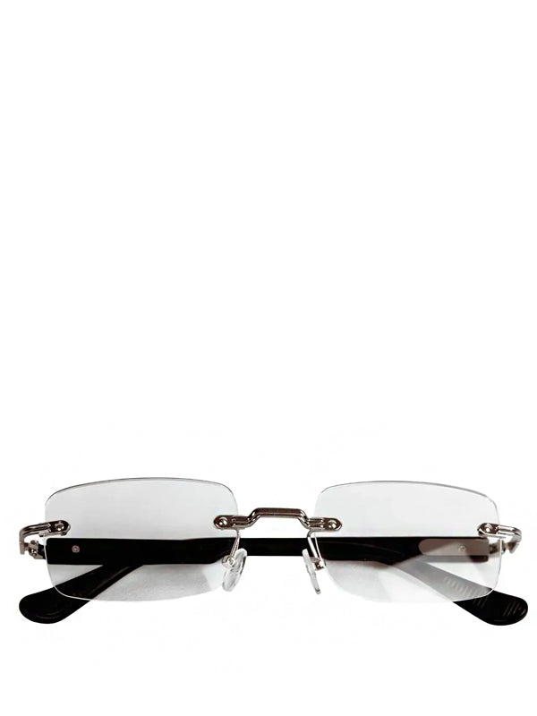 Óculos Chrome Hearts Deep II Antique Silve White Ebony Wood