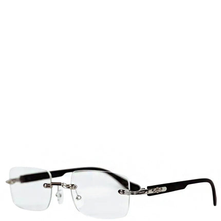 Óculos Chrome Hearts Deep II Antique Silve White Ebony Wood