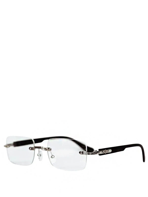 Óculos Chrome Hearts Deep II Antique Silve White Ebony Wood