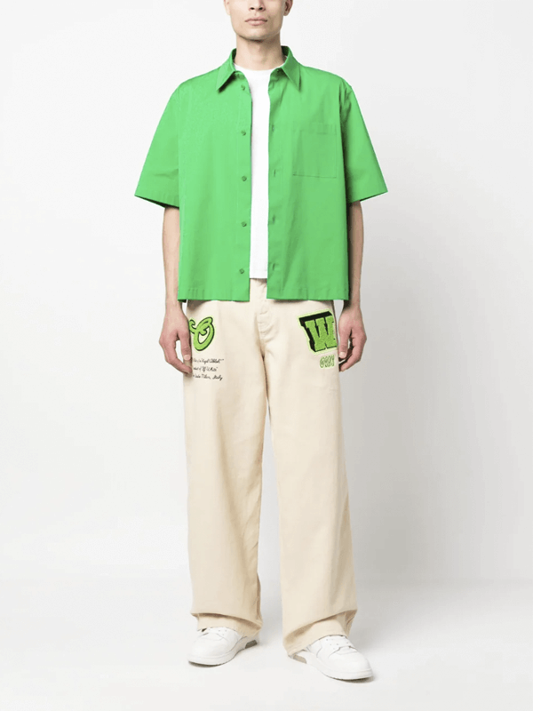 Off-White Calça Jeans Logo