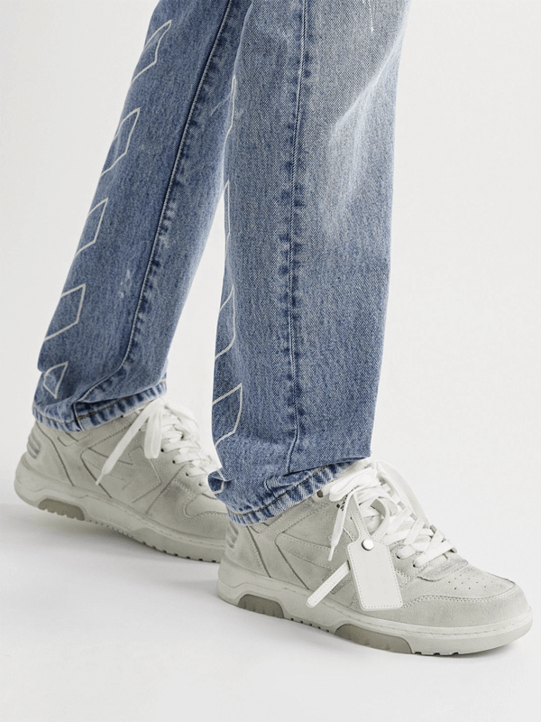 Off-White Out Of Office Low Distressed White