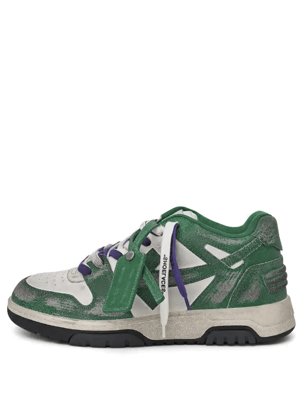 Off-White Out Of Office Vintage Leather White Green