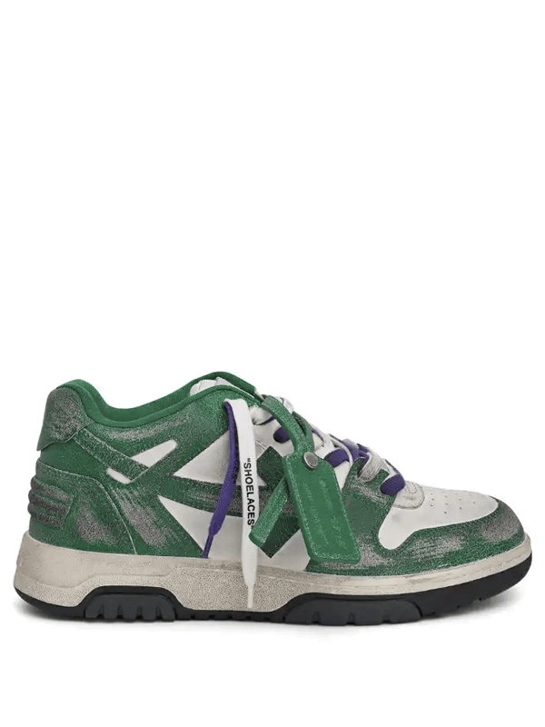 Off-White Out Of Office Vintage Leather White Green