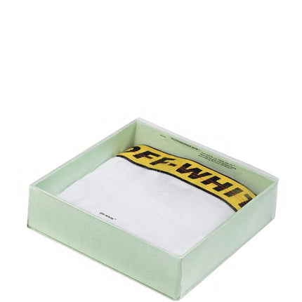 Off-White Single Pack Stretch Cotton Boxer Briefs White/Yellow/Black