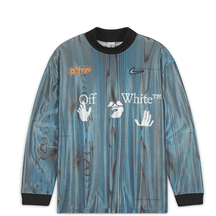 Off-White x Nike 001 Soccer Jersey Blue