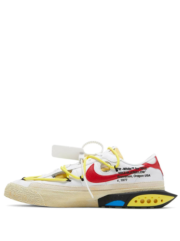 Off-White x Nike Blazer Low White and University Red