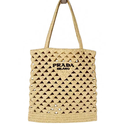 Prada Bolsa Hobo Woven Crochet