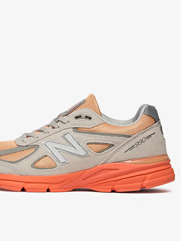 New Balance 990v4 MiUSA Moonbeam Tangerine Heat