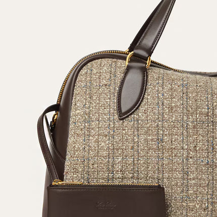 Loro Piana Medium Needle Bag Brown White Blue/Colour Pecora Nera/Sun Gold