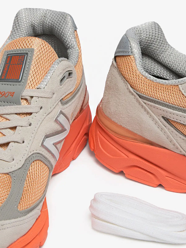 New Balance 990v4 MiUSA Moonbeam Tangerine Heat