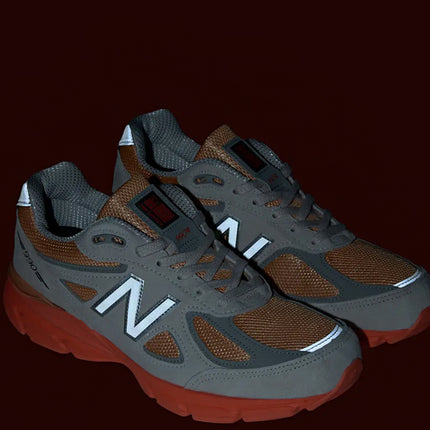 New Balance 990v4 MiUSA Moonbeam Tangerine Heat