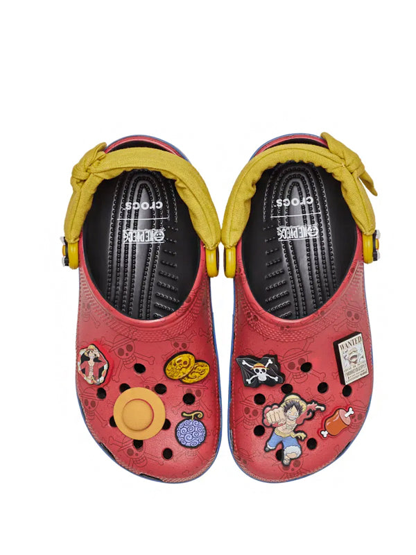 One Piece x Crocs Classic Clog Luffy Red Yellow Blue