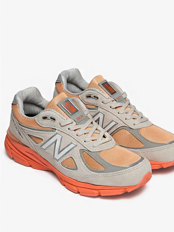 New Balance 990v4 MiUSA Moonbeam Tangerine Heat