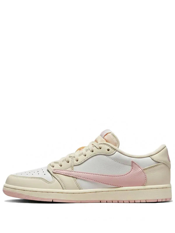 Travis Scott x Air Jordan 1 Low Sail Tropical Pink Shy Pink Muslin