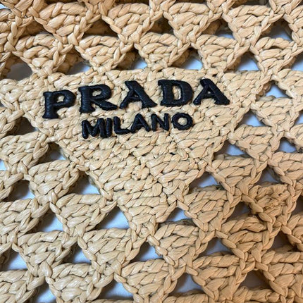 Prada Bolsa Hobo Woven Crochet