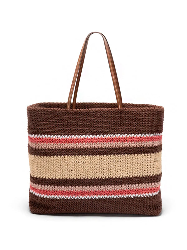 Miu Miu Bolsa de crochê com listras
