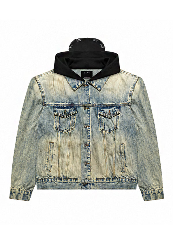 Jaqueta Alice Hollywood Palladium Hooded Trucker Garage Wash