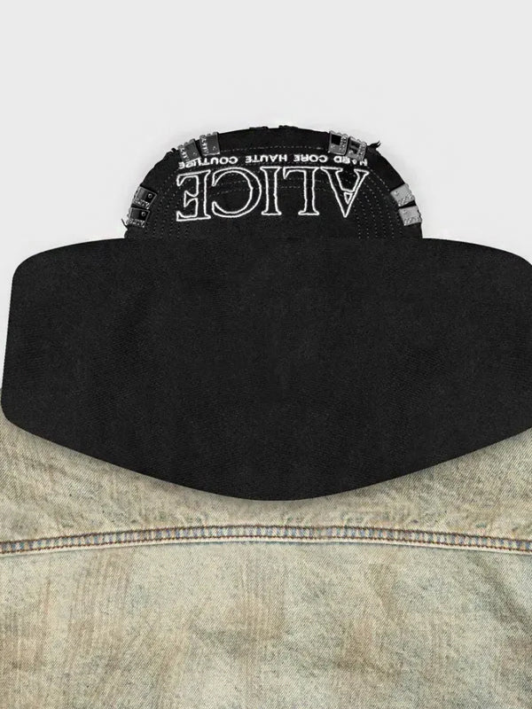 Jaqueta Alice Hollywood Palladium Hooded Trucker Garage Wash