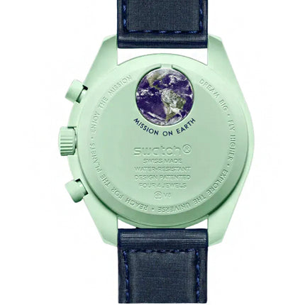 Swatch x Omega Relógio Bioceramic Moonswatch Mission to Earth