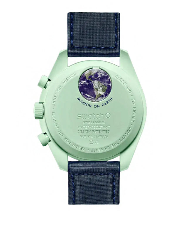 Swatch x Omega Relógio Bioceramic Moonswatch Mission to Earth