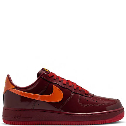 Air Force 1 Low Patent Leather Dark Team Red Safety Orange