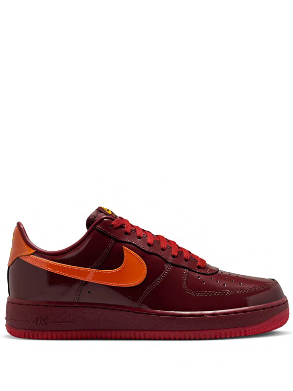 Air Force 1 Low Patent Leather Dark Team Red Safety Orange