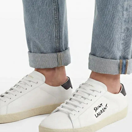 Yves Saint Laurent Low Court Classic Leather White