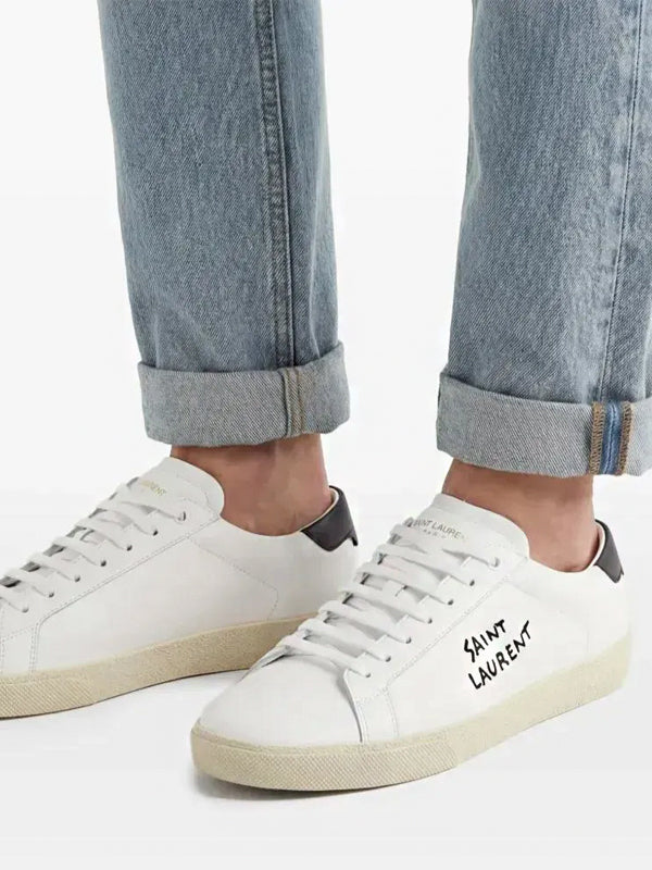 Yves Saint Laurent Low Court Classic Leather White
