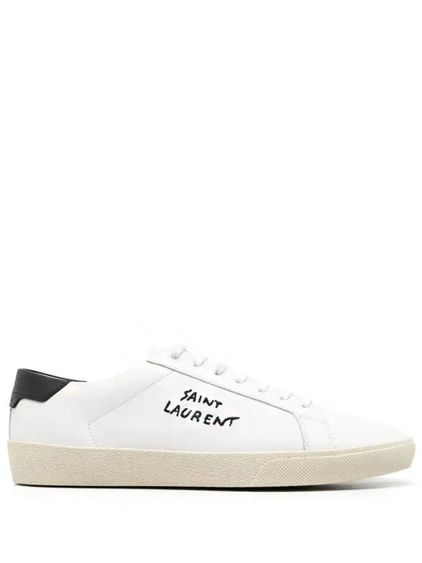 Yves Saint Laurent Low Court Classic Leather White